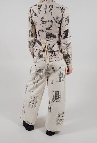 Patterned Wide Leg Trouser in L'Alphabeth