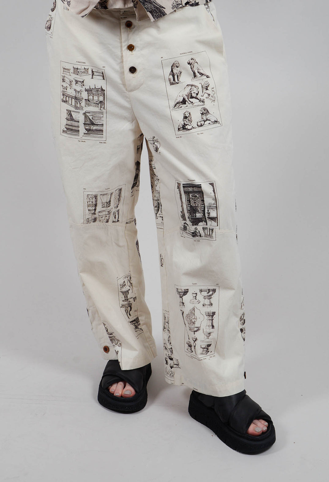 Patterned Wide Leg Trouser in L'Alphabeth