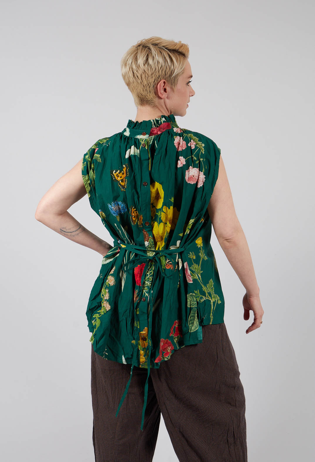 Patterned Sleeveless Top in L'Alphabeth