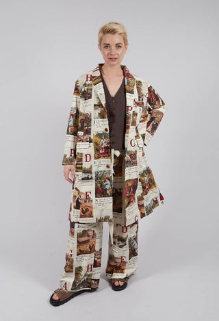 Patterned Coat in L'Alphabeth