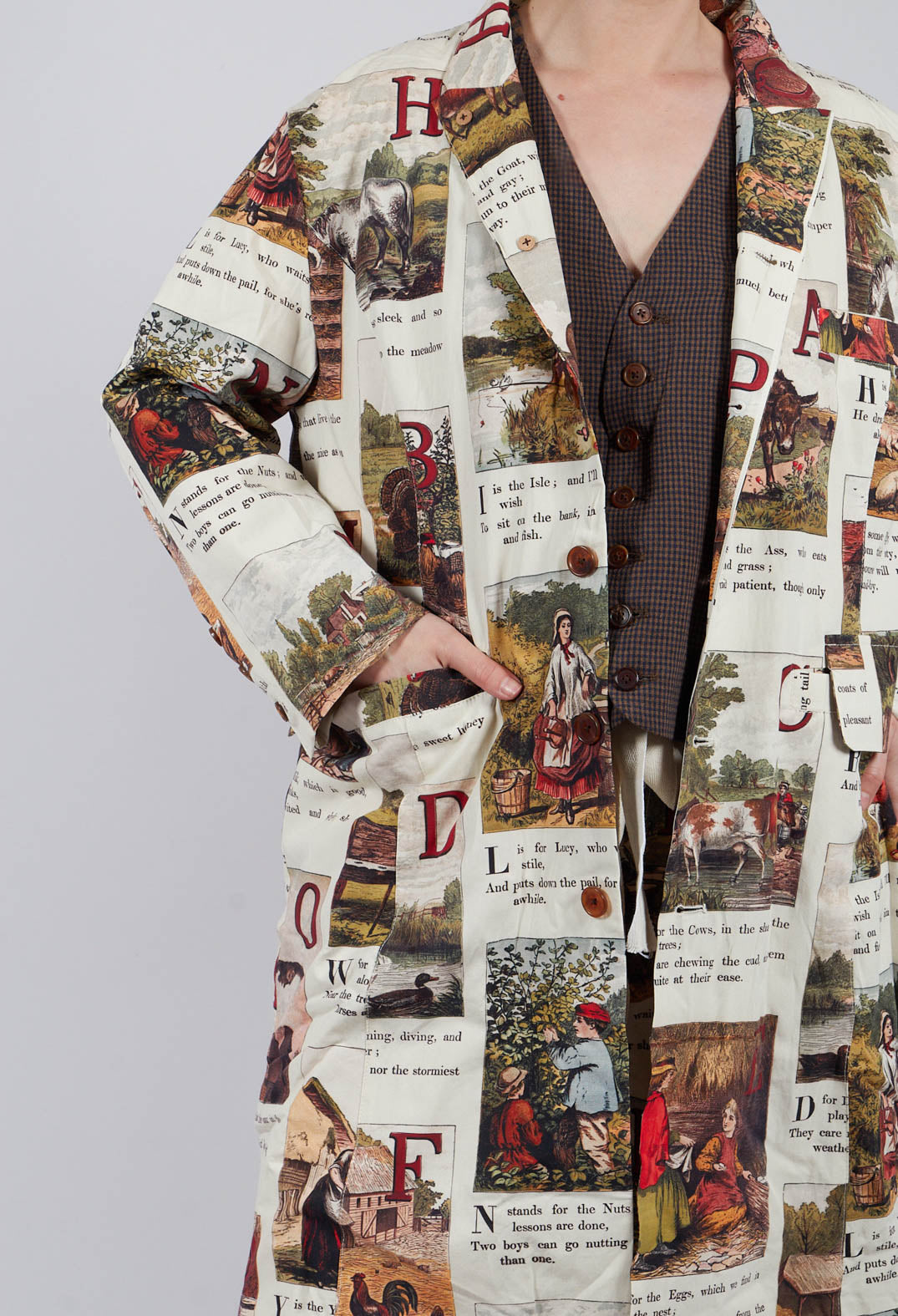 Patterned Coat in L'Alphabeth