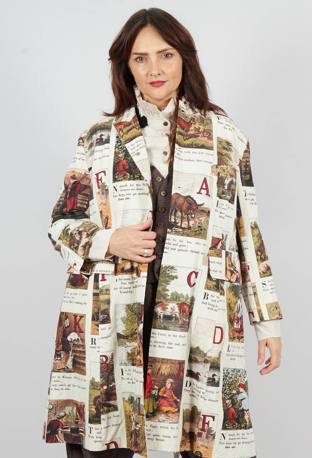 Patterned Coat in L'Alphabeth