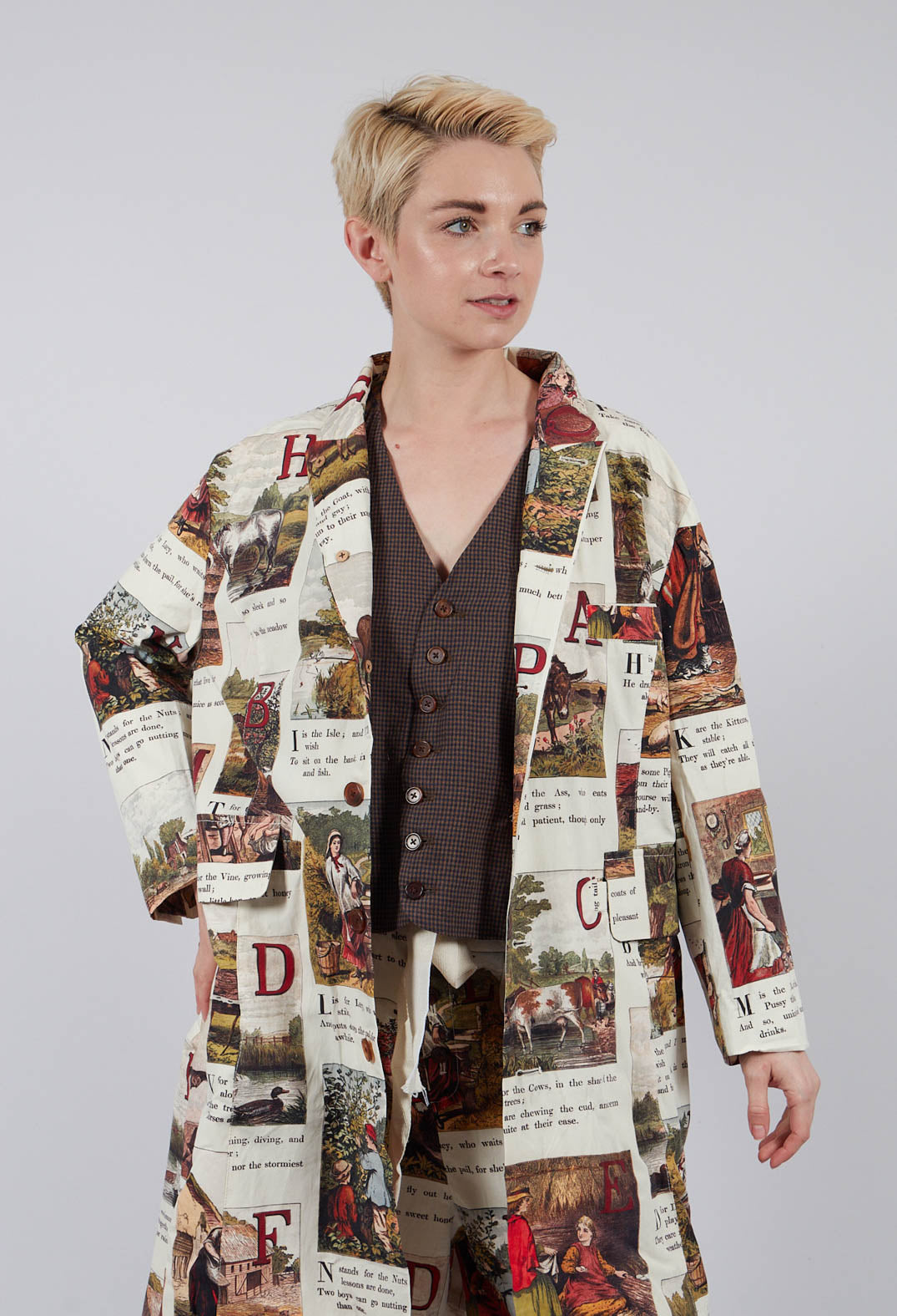Patterned Coat in L'Alphabeth