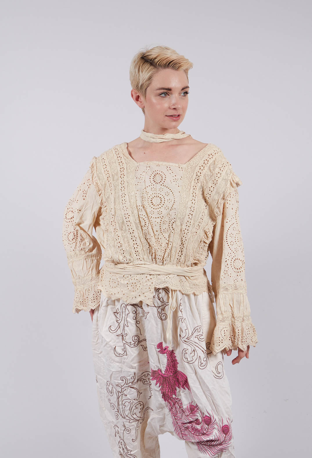 Eyelet Rosario Blouse in Moonlight
