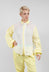 Semi Sheer Front Shirt in White and Yellow
