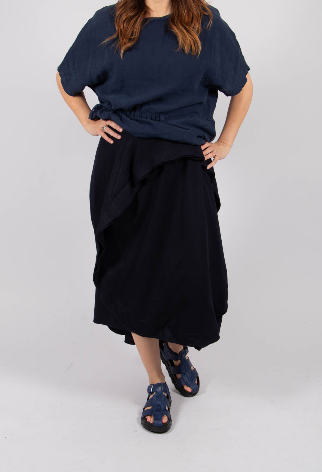 Wok Onda Skirt in Ink Blue