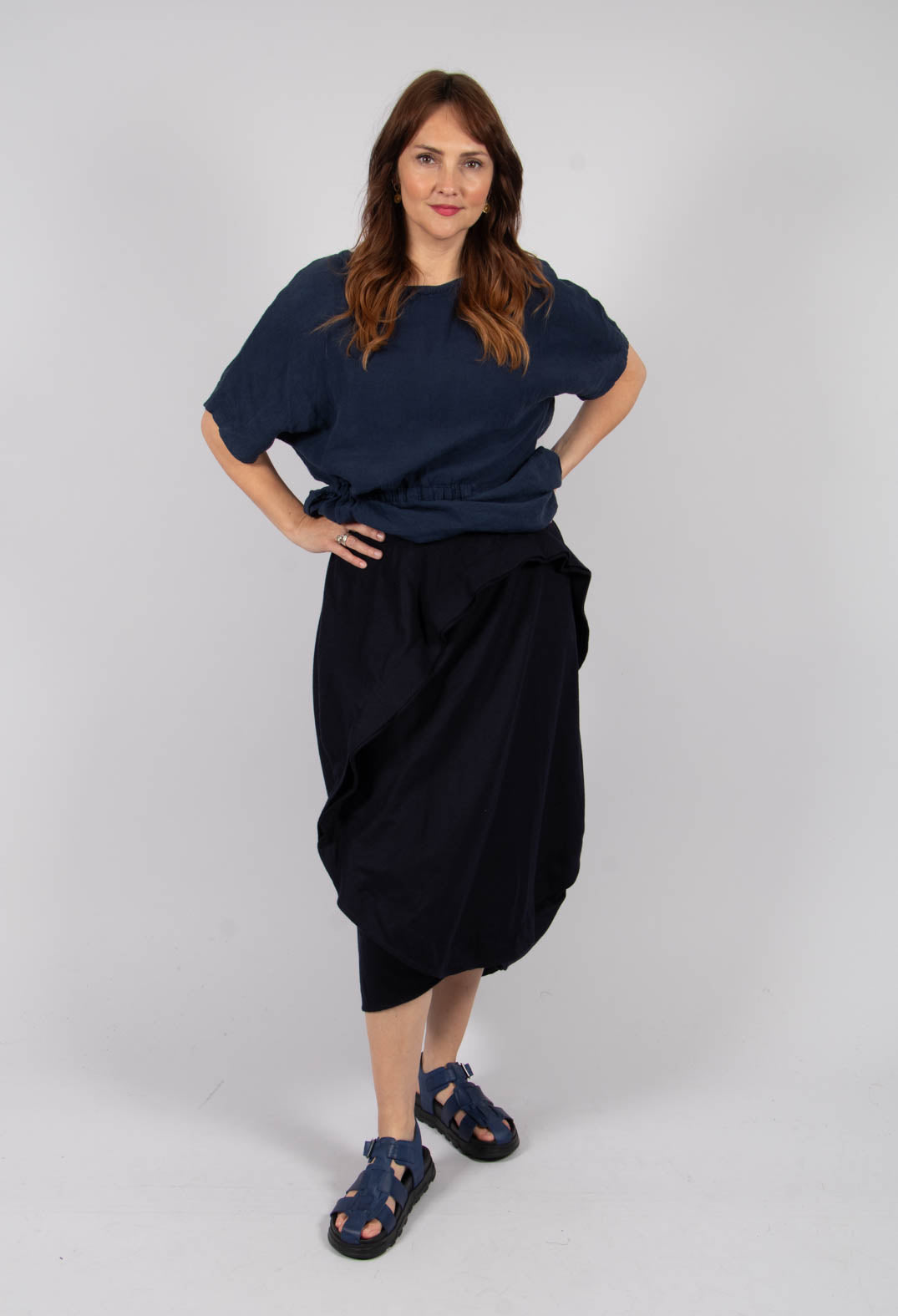 Wok Onda Skirt in Ink Blue