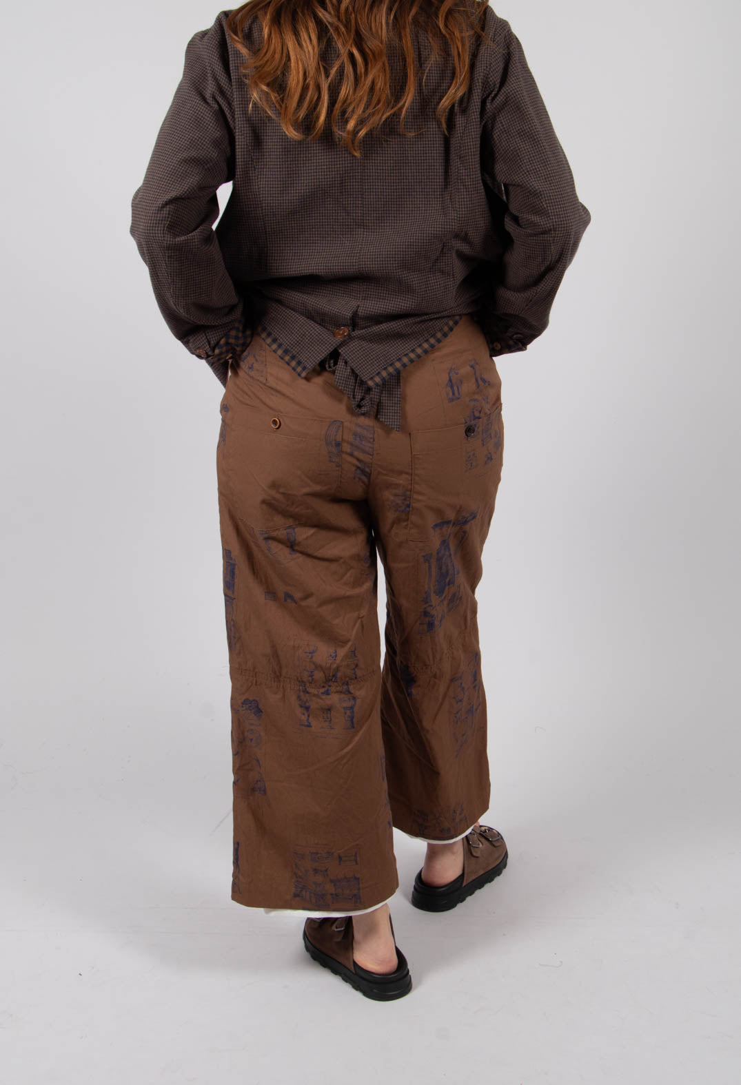 Wide Leg Trousers in Ornament