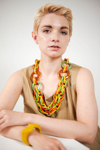 Caraibi Chain Link Necklace in Mixed Colours