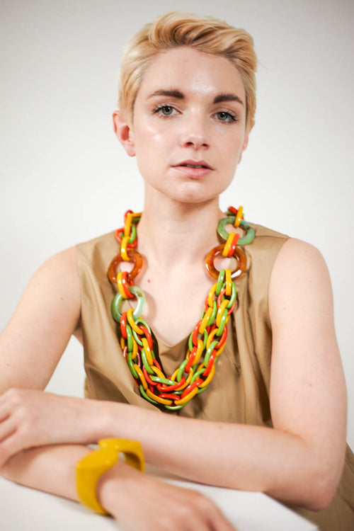 Caraibi Chain Link Necklace in Mixed Colours