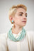 Twsited Necklace in  Aqua and White