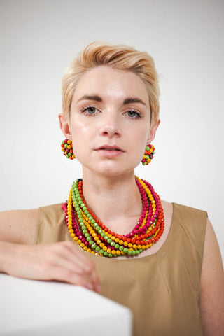 Twisted Necklace in Multicolour
