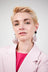 Conic Earrings in Pink Marble