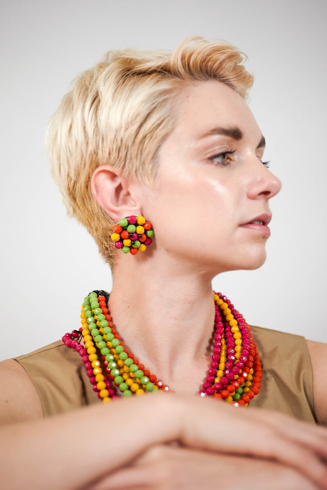 Multibead Earrings in Multicoloured