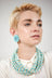 Multibead Earrings in Aqua