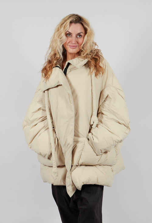 Oversized Padded Jacket in Dk Bone - 1001101