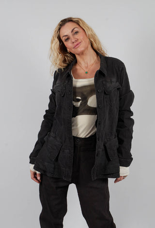 Jacket with Frilled Hem in Turf Wash - 1031101
