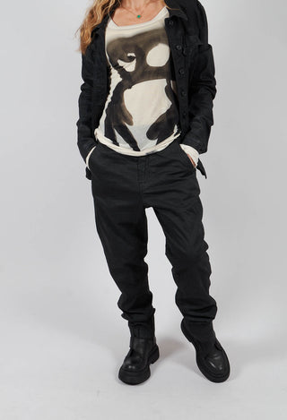 Fitted Jacket with Pockets in Black Gloss - 1031105