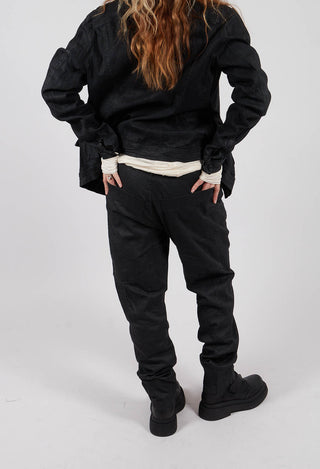 Fitted Jacket with Pockets in Black Gloss - 1031105