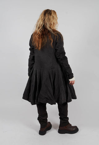 Coat with Frilled Hem in Turf Wash - 1031206