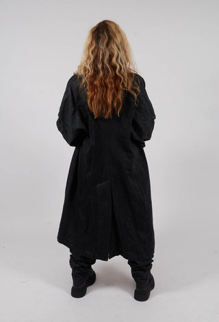 Relaxed Fit Coat in Black Gloss - 1031213