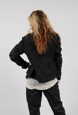 Slim Leg Trousers with Belt in Black Gloss - 1070101