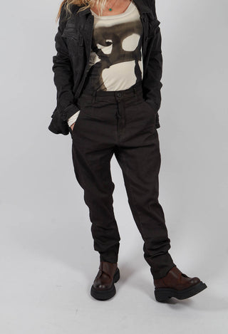 Slim Leg Trousers with Belt in Turf Wash - 1070101
