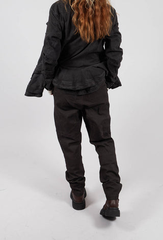 Slim Leg Trousers with Belt in Turf Wash - 1070101