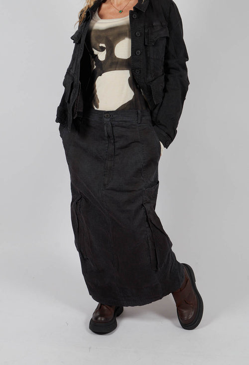 Pencil Skirt with Pockets in Turf Black - 1070304