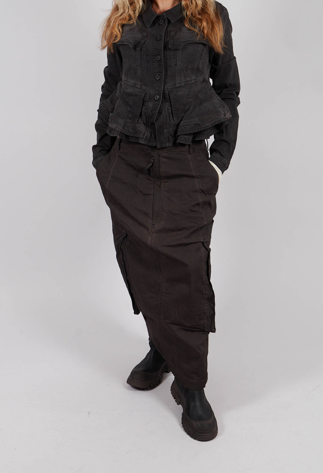 Pencil Skirt with Pockets in Turf Wash - 1070304