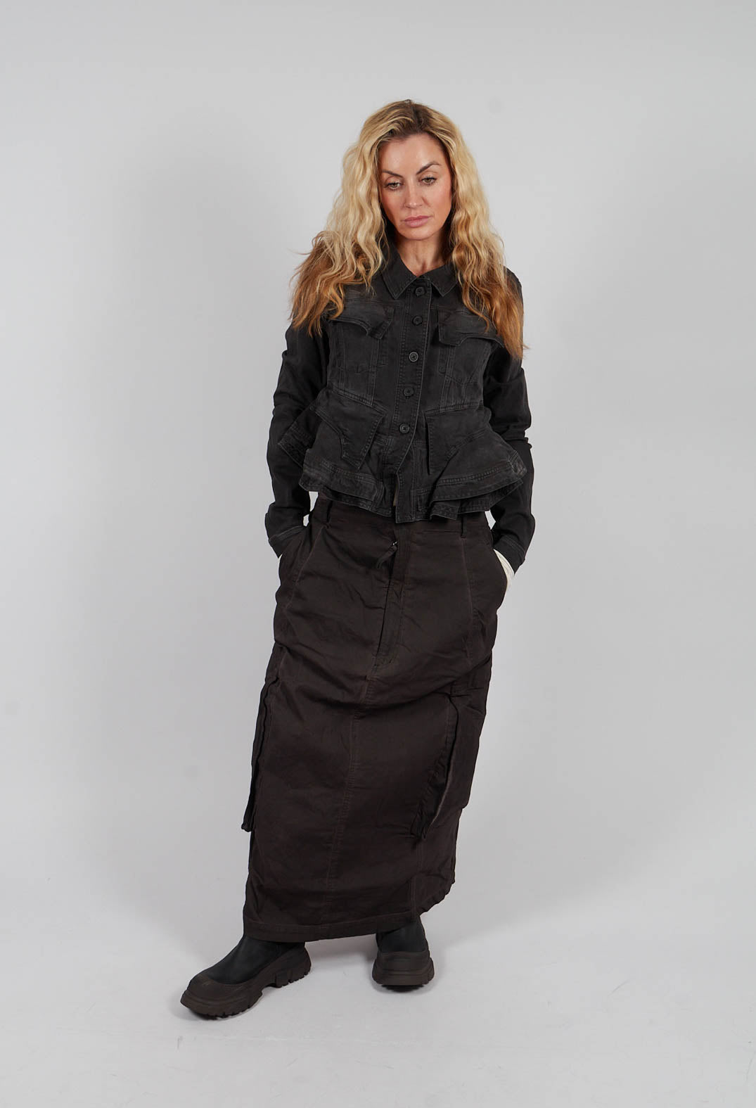 Pencil Skirt with Pockets in Turf Wash - 1070304