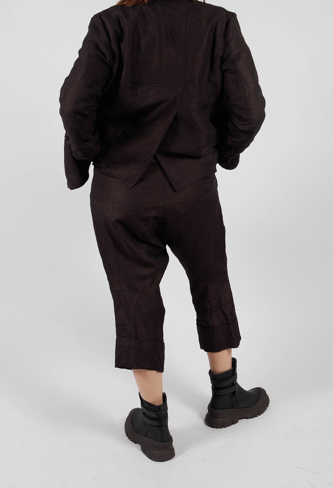 Cropped Drop Crotch Trousers in Turf Delave - 1080101