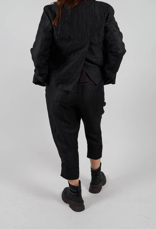 Drop Crotch Belted Trousers in Crow - 1080104