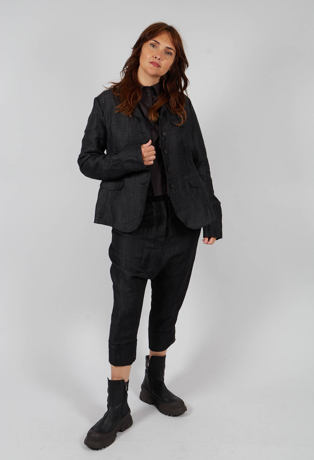 Button Up Jacket in Crow - 1081105