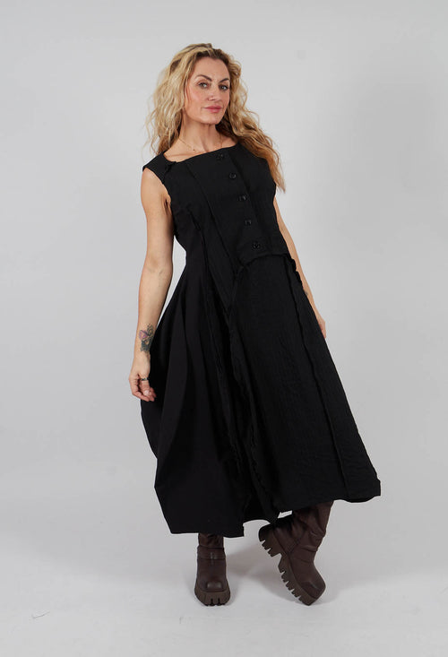 Tulip Hem Dress in Black - 1110908