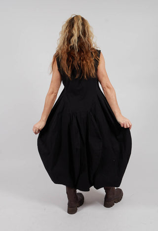 Tulip Hem Dress in Black - 1110908