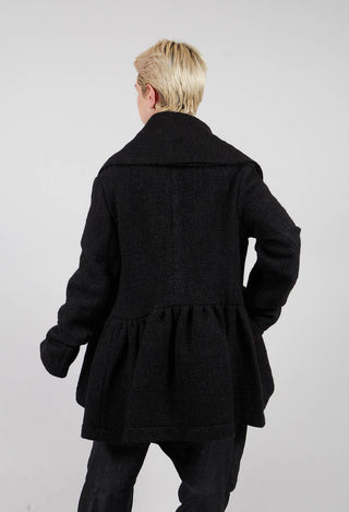 Double Breasted Jacket in Black Mel - 1121105
