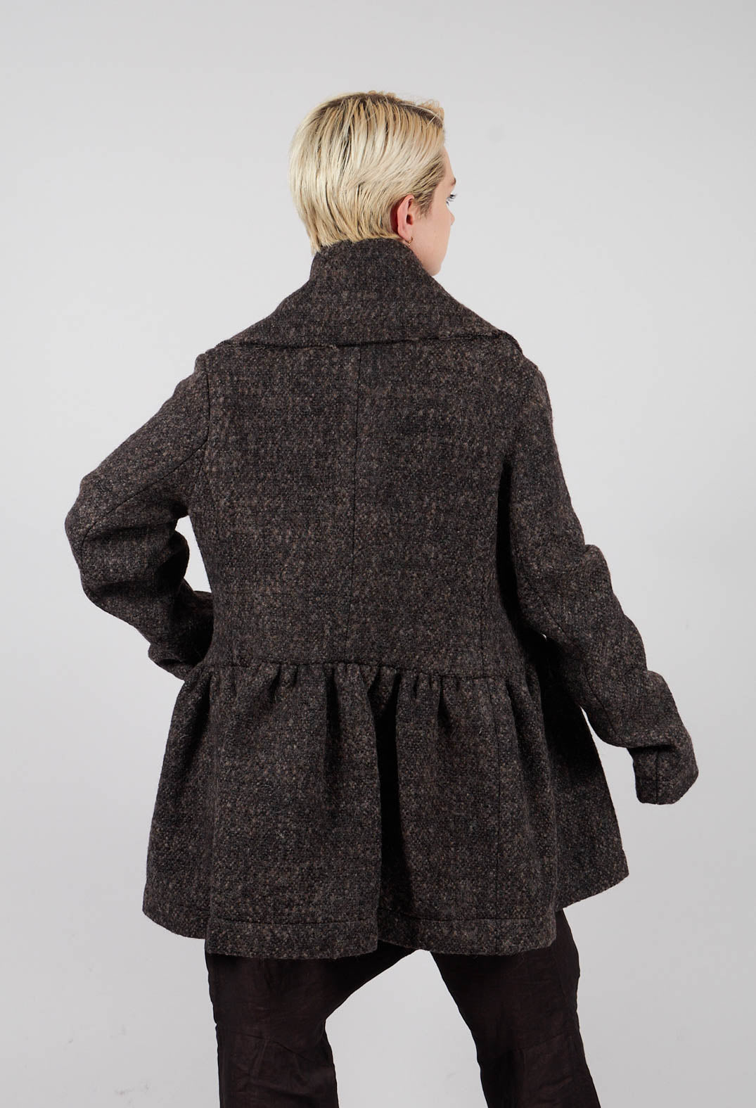 Double Breasted Jacket in Turf Mel - 1121105