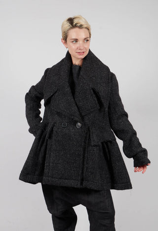 Double Breasted Jacket in Crow Mel - 1121105