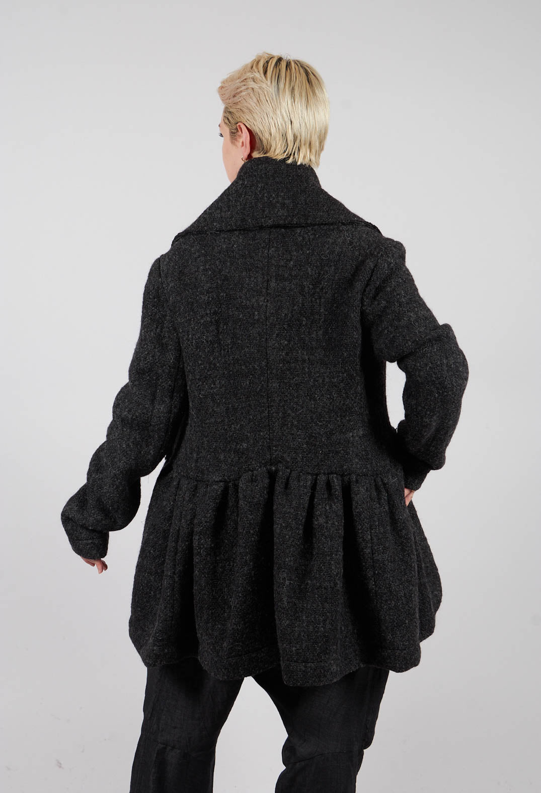 Double Breasted Jacket in Crow Mel - 1121105