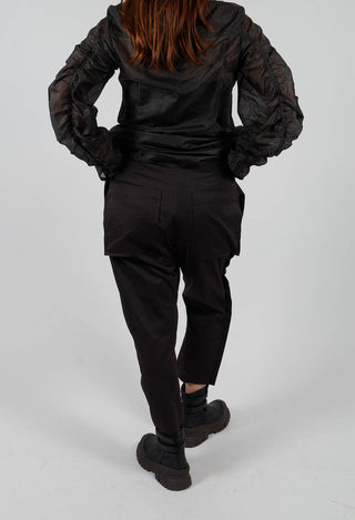 Relaxed Drop Crotch Trousers in Turf - 1160101