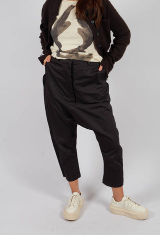 Relaxed Drop Crotch Trousers in Turf - 1160101