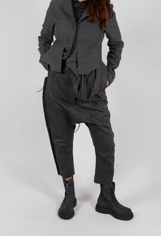 Relaxed Drop Crotch Trousers in Swamp - 1160101