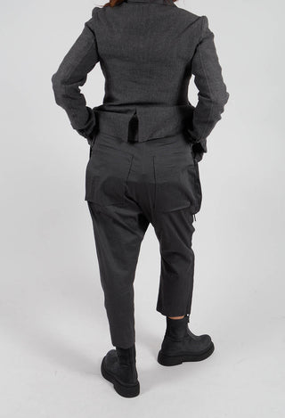 Relaxed Drop Crotch Trousers in Swamp - 1160101