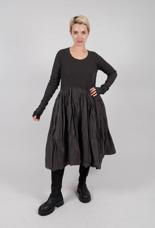 Jersey Dress with Fabric Hem in Swamp - 1180906