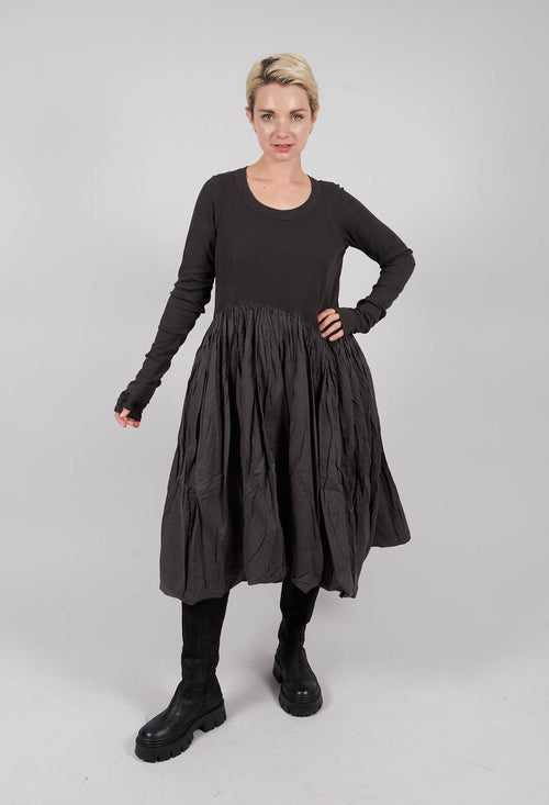 Jersey Dress with Fabric Hem in Swamp - 1180906
