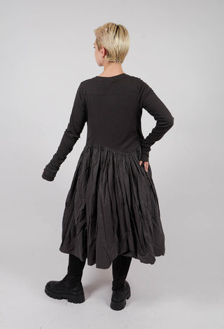 Jersey Dress with Fabric Hem in Swamp - 1180906