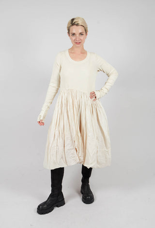 Jersey Dress with Fabric Hem in Bone - 1180906
