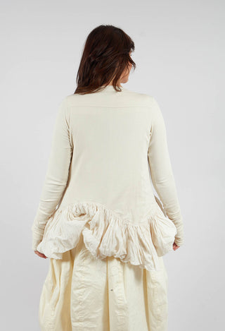 Jersey Jacket with Peplum Hem in Bone - 1181111