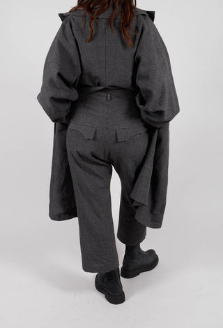 PRE-ORDER - Straight Leg Trousers with Belt in Swamp Mel - 1190104